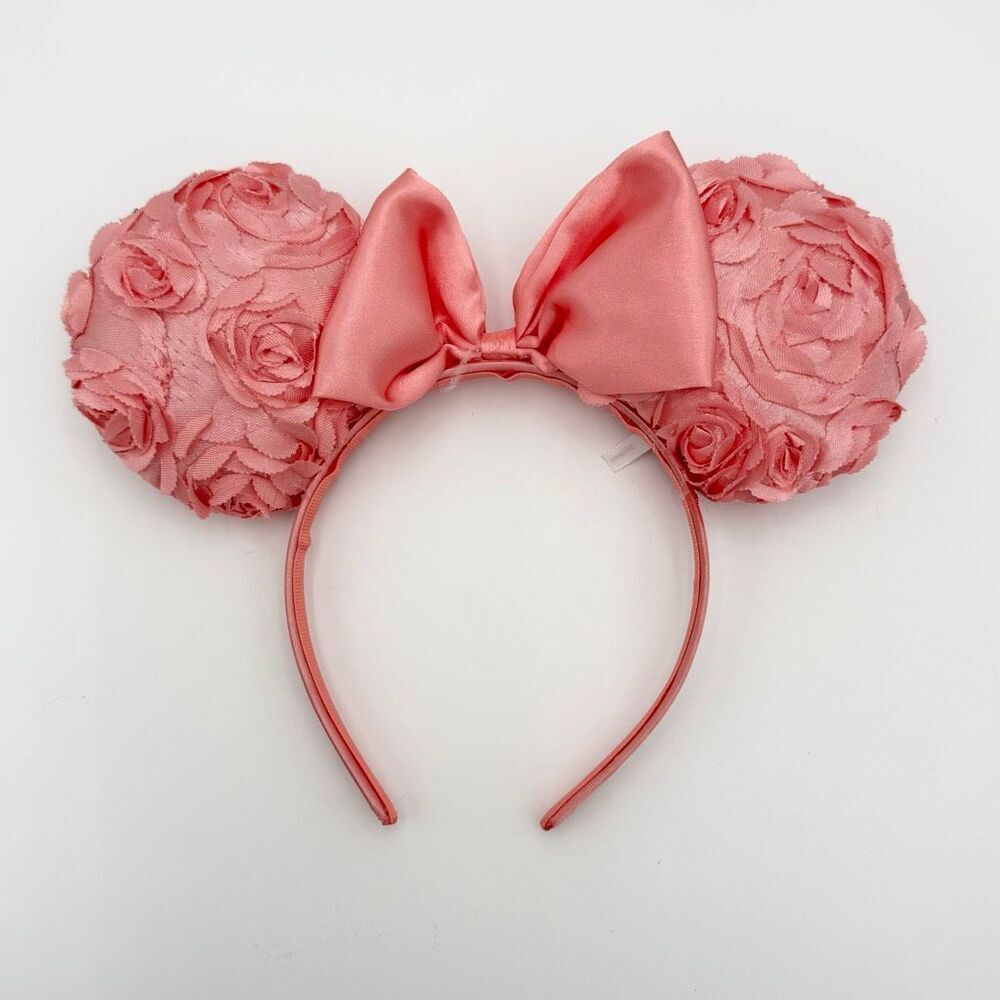 Disney Ears Pink Petals and Bow Standard Headband OS